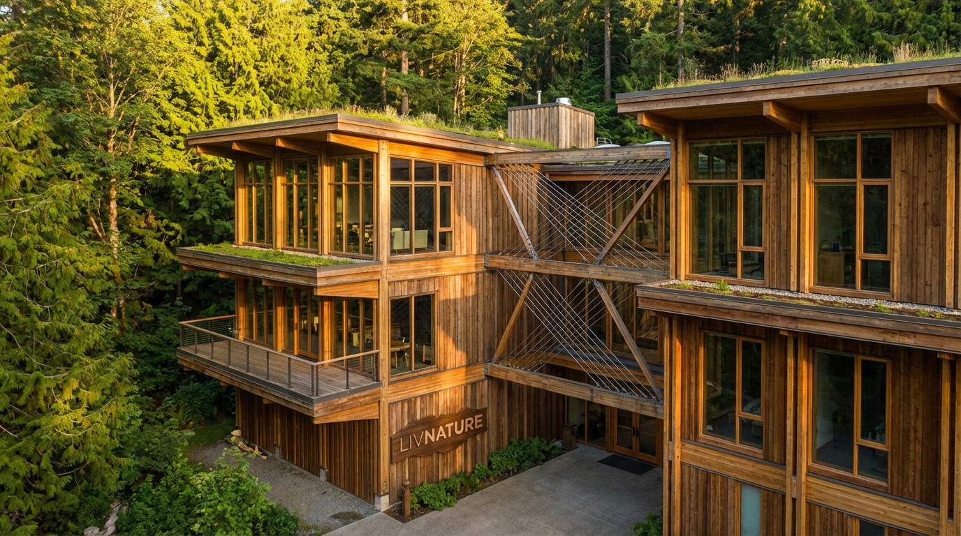 LIVNATURE 친환경 원목 건축 - 자연과 조화된 프리미엄 건축